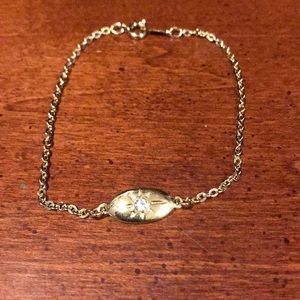 Goldtone Starburst CZ Bracelet
